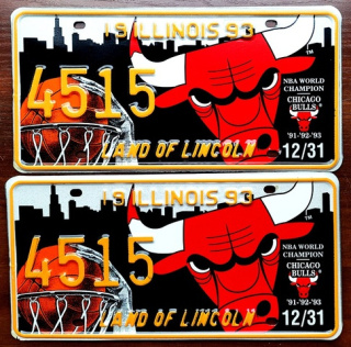Illinois 1993 - Chicago Bulls - para + certyfikat NBA