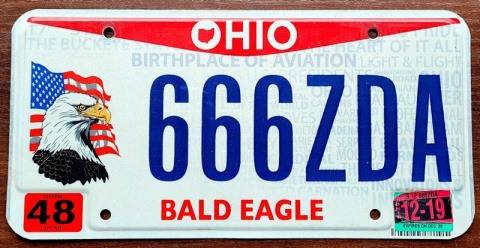 Ohio 2019 - unikatowa - nr 666 Ohio 2019 - unikatowa - nr 666