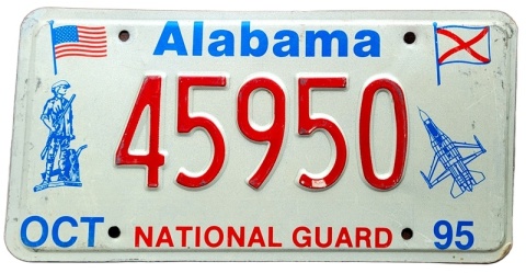 Alabama 1995 - tablica z USA
