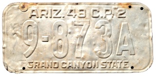Arizona 1948 - tablica z USA