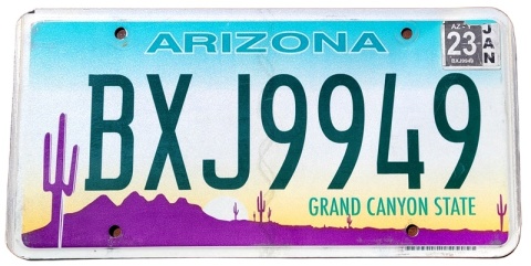 Arizona 2023 - tablica z USA