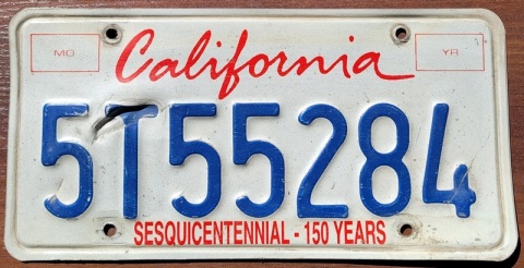 California - tablica z USA