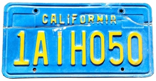 California - tablica z USA