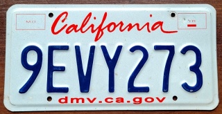 California - tablica z USA