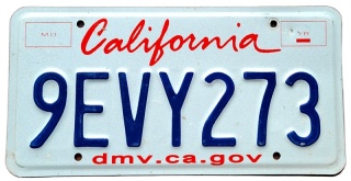California - tablica z USA