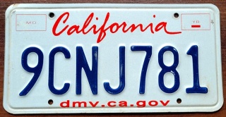 California - tablica z USA
