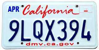 California - tablica z USA