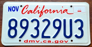 California - tablica z USA