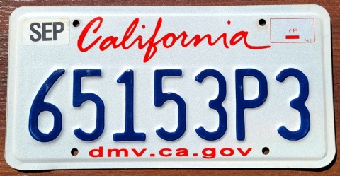 California - tablica z USA