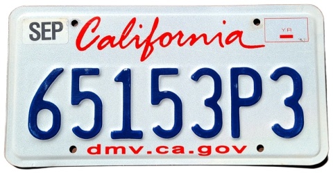 California - tablica z USA
