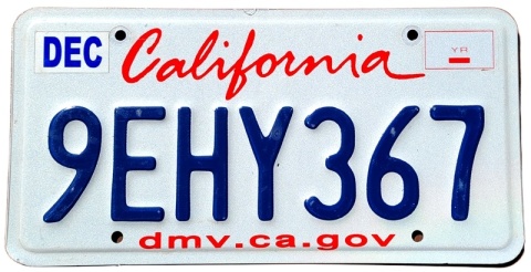 California - tablica z USA