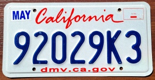 California - tablica z USA