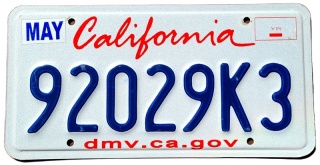 California - tablica z USA