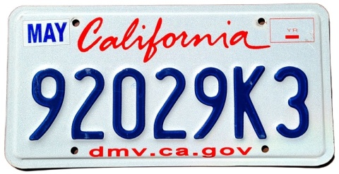 California - tablica z USA