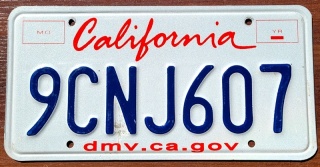 California - tablica z USA