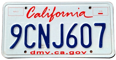 California - tablica z USA