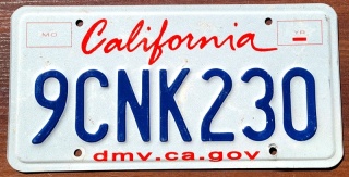 California - tablica z USA