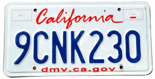 California - tablica z USA