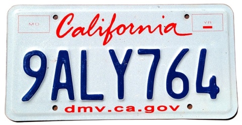 California - tablica z USA