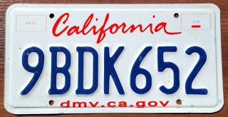 California - tablica z USA