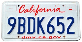 California - tablica z USA