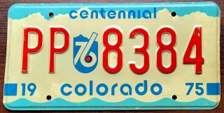 Colorado 1976 - tablica z USA