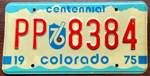 Colorado 1976 - tablica z USA