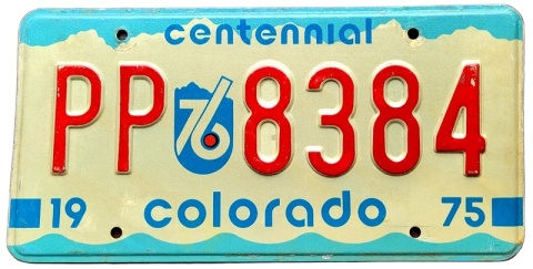 Colorado 1976 - tablica z USA