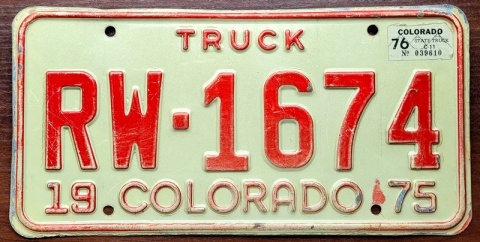 Colorado 1976 - tablica z USA