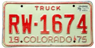 Colorado 1976 - tablica z USA
