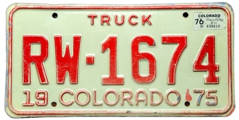 Colorado 1976 - tablica z USA