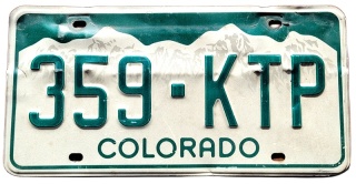 Colorado - tablica z USA