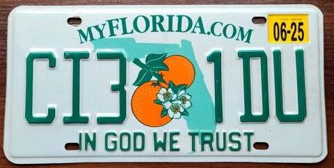 Florida 2025 - tablica z USA