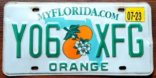 Florida 2023 - tablica z USA