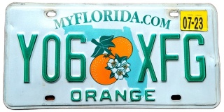 Florida 2023 - tablica z USA