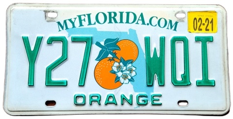Florida 2021 - tablica z USA