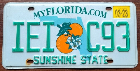 Florida 2023 - tablica z USA