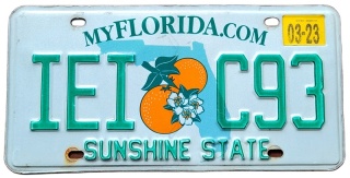 Florida 2023 - tablica z USA