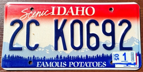 Idaho 2005 - tablica z USA