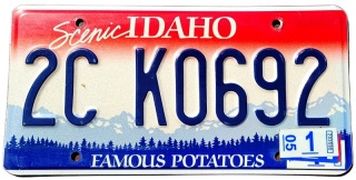 Idaho 2005 - tablica z USA
