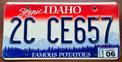 Idaho 2014 - tablica z USA
