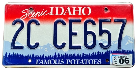 Idaho 2014 - tablica z USA