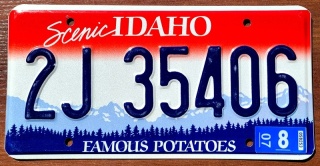 Idaho 2007 - tablica z USA