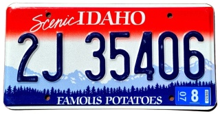 Idaho 2007 - tablica z USA