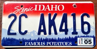 Idaho 2014 - tablica z USA