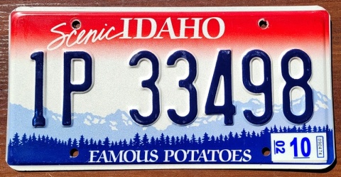 Idaho 2002 - tablica z USA
