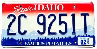 Idaho 2002 - tablica z USA