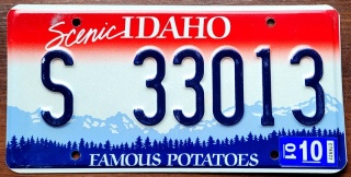 Idaho 2001 - tablica z USA