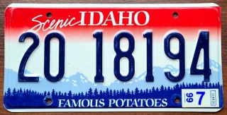 Idaho 1999 - tablica z USA
