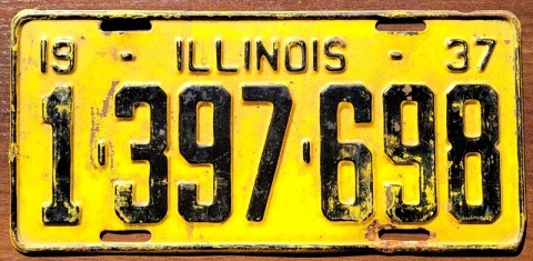 Illinois 1937 - tablica z USA